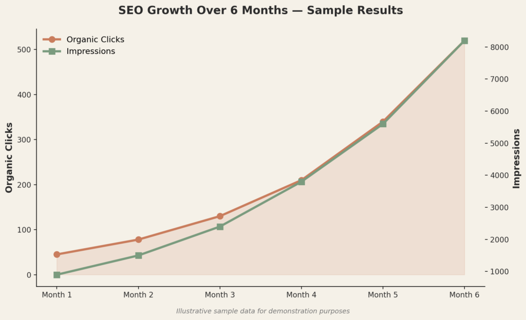 SEO for handmade soap brands - organic traffic growth results