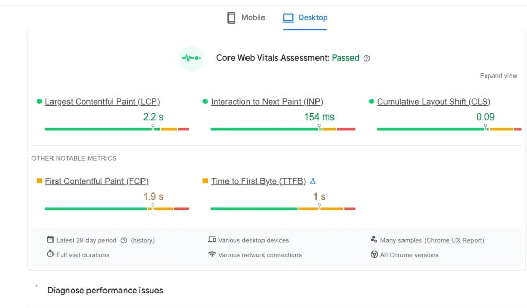 Core Web Vitals and site speed assessment for handmade soap business website audit